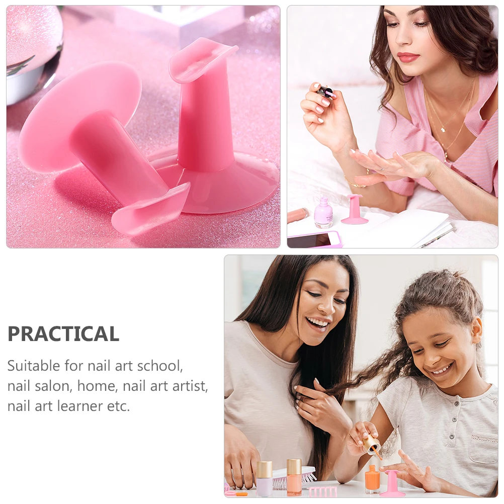 

10pcs Nail Finger Stands Premium Plastic Ergonomic Design Lightweight Portable For Salon Home Manicure Nail Art Supplies Tools