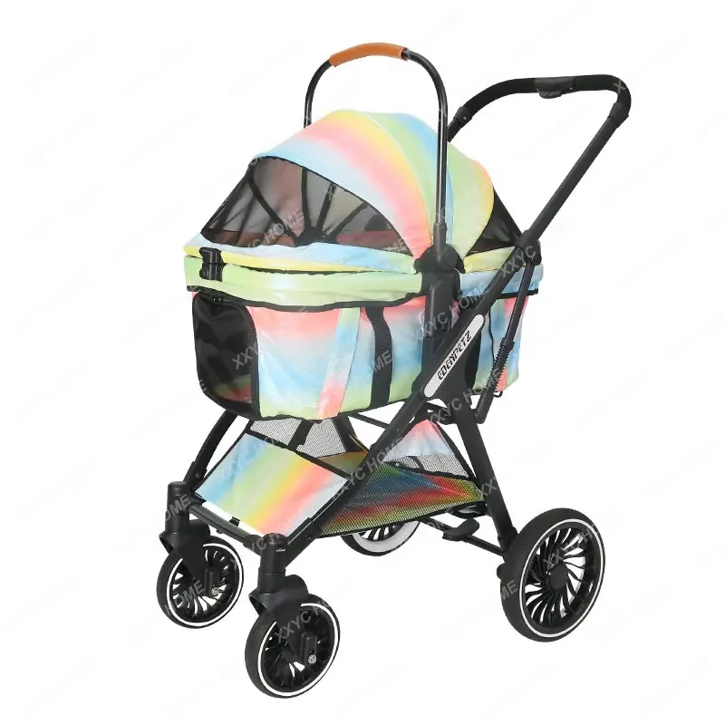 

Pet Outing Trolley Split Dog Walking Cat Folding Cart Dogs and Cats Stroller Small and Medium-Sized Dogs