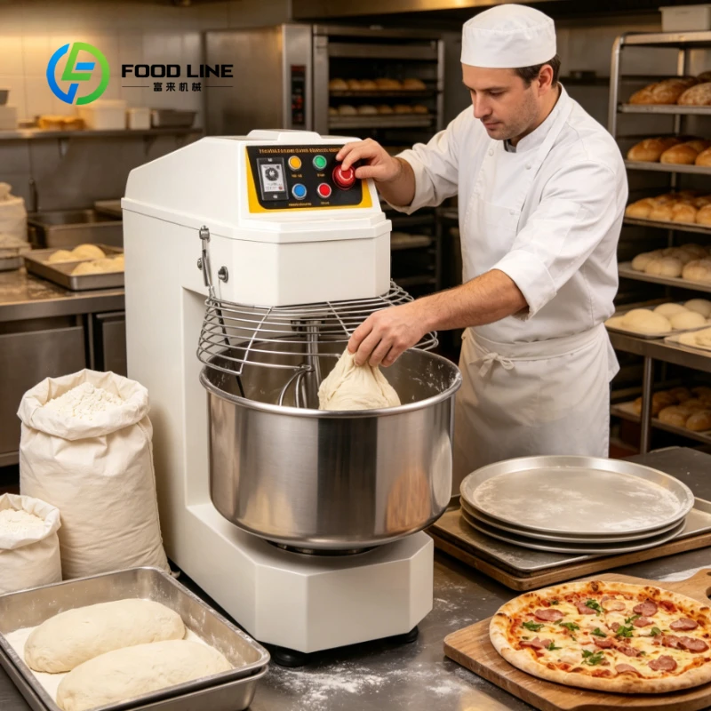 Customized 28/37/50Kg  Automatic Spiral Dough Blender Heavy-Duty Flour Mill Mixer Commercial Bakery Dough Mixer