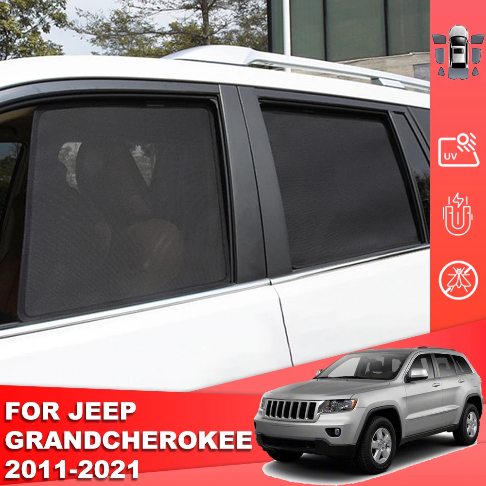 

For Jeep Grand Cherokee WK2 2011-2022 Car Sunshade Shield Rear Side Baby Window Sun Shade Visor Front Back Windshield Curtain