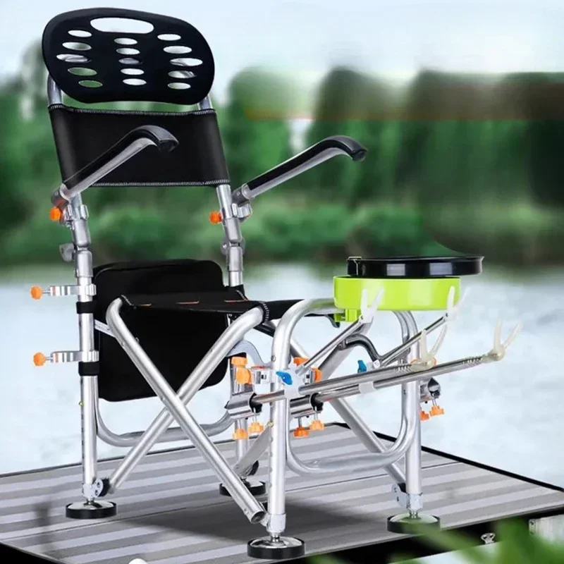 

All Terrain Aluminium Alloy Fishing Chair Portable Modern Camping Freshwater Fishing Chair Outdoor Furniture Chaise De Peche FYF