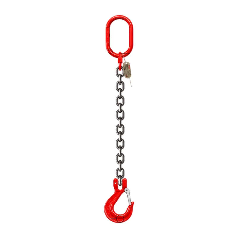 16 Ton G80 2 Leg Chain Sling 5:1 Safety Factor Heavy Duty Alloy Steel Lifting Sling With Safety Hooks For Crane Rigging