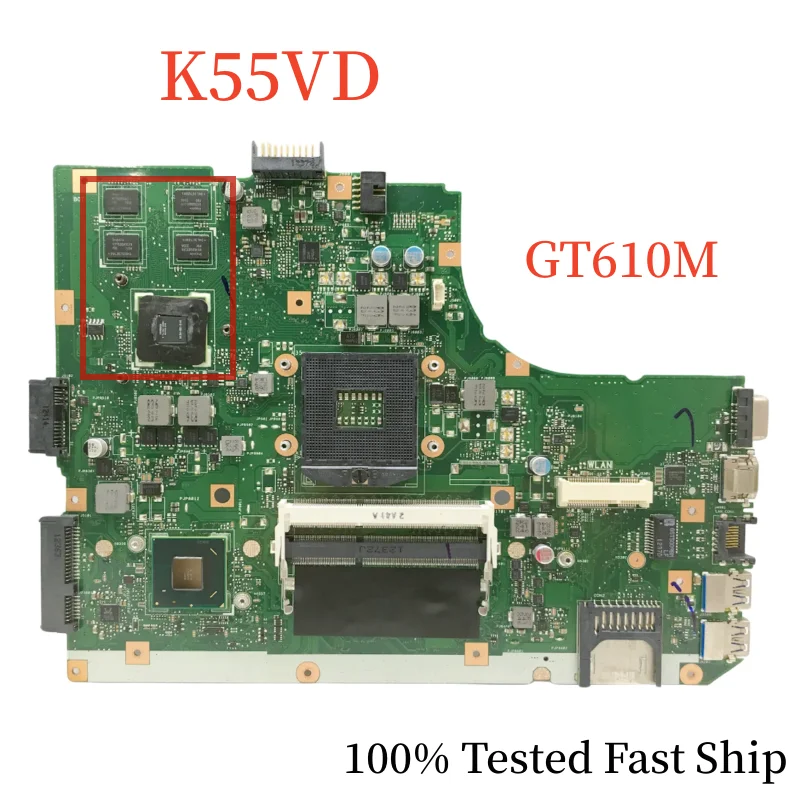 

For ASUS K55VD REV:3.1 Motherboard With GT610M 2GB Mainboard 100% Tested Fast Ship