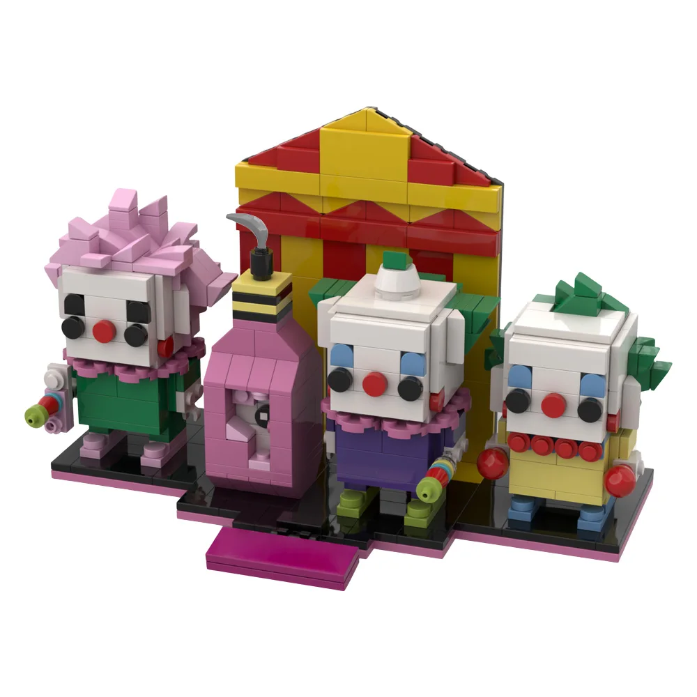 

MOC Killer Klowns, кирпичи, строительные блоки, модель, три Killer Klowns, фигурка, кирпичи, сборные игрушки, детский подарок на день рождения