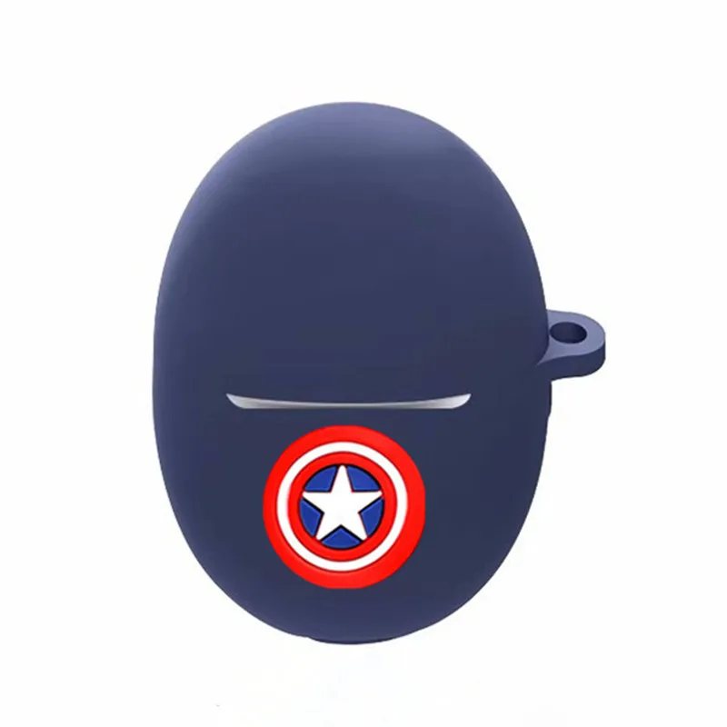 Cartoon Marvel Earphone Case Cover For Huawei FreeBuds 5 Silicone Wireless Earbuds Charging Box Protective Cover With Hook