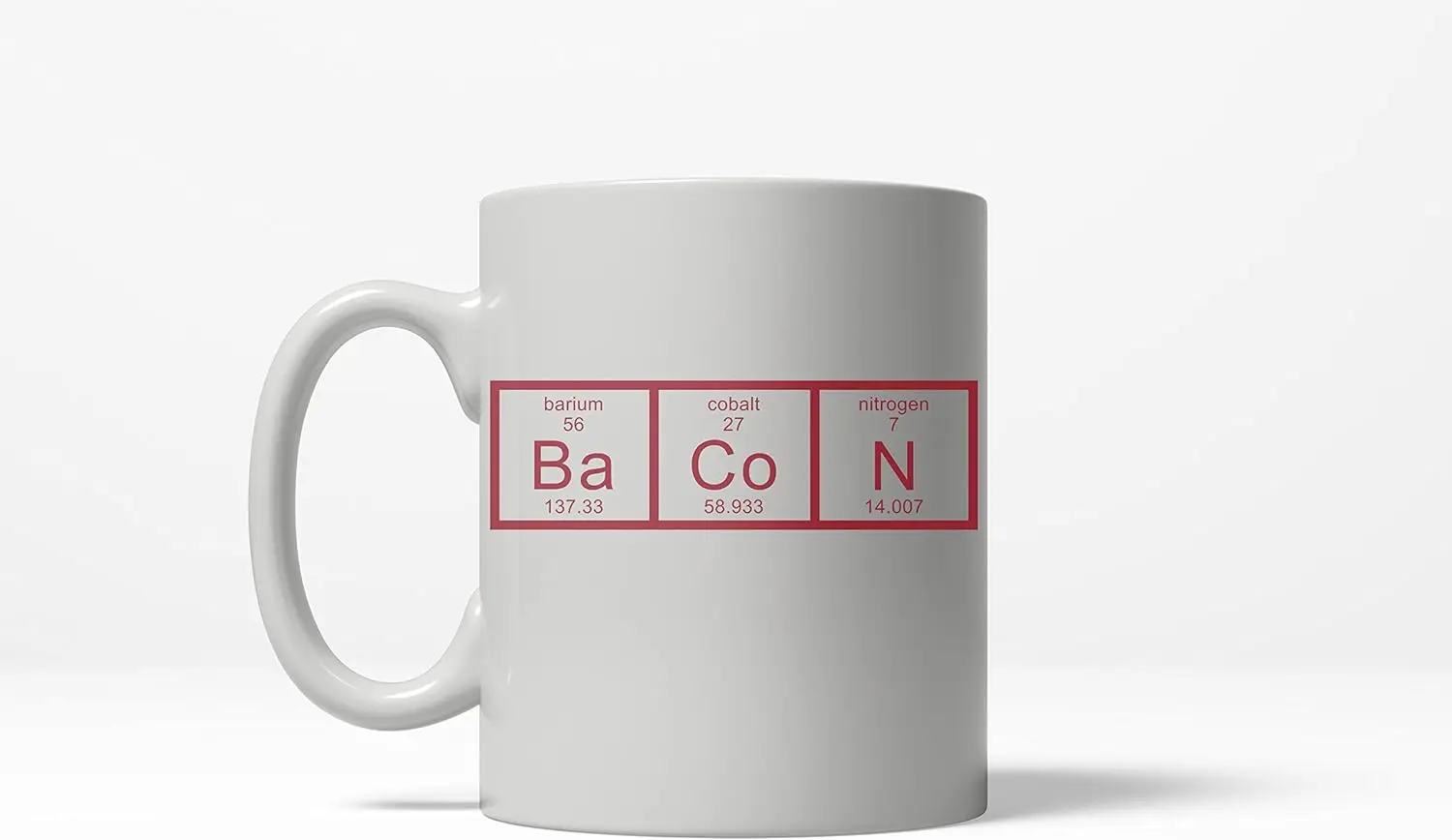 Crazy Dog T-Shirts Chemistry of Bacon Funny Science Breakfast Ceramic Coffee Drinking Mug 11oz Cup