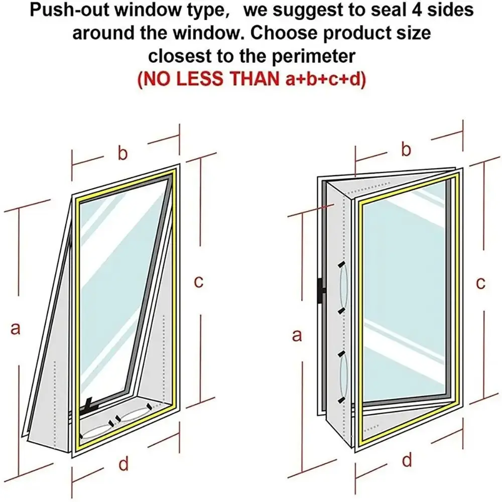 

1Pcs 3/4Meters Airlock Window Seal Practical Adhesive Fast Air Conditioner Sealing Plate Universal Flexible Cloth