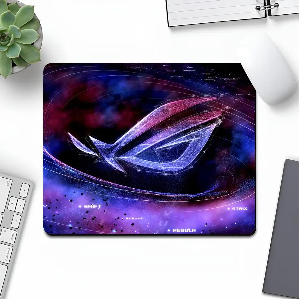 A-AsusES ROG Mouse Pad Art Gaming Gamer Small Rubber Locking Edge Large Computer MousePad Laptop Desk Pad