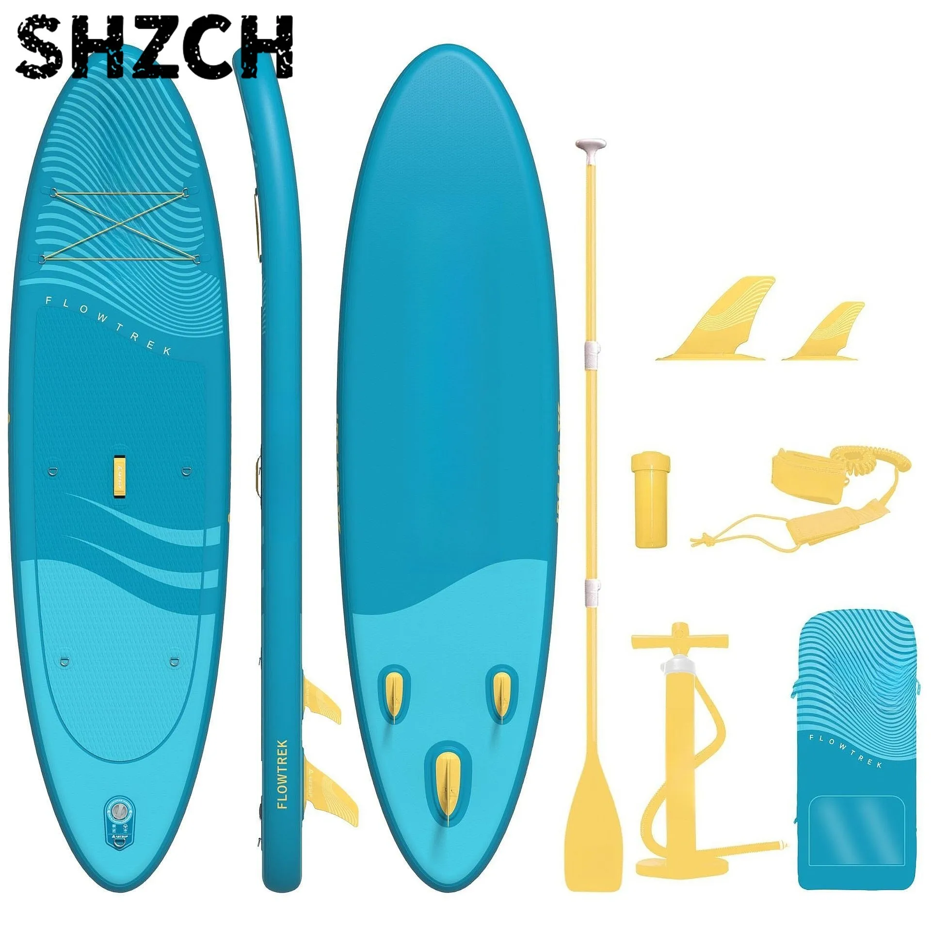 Inflatable SUP Surfboard & Hydrofoil Board with Pump for Adults