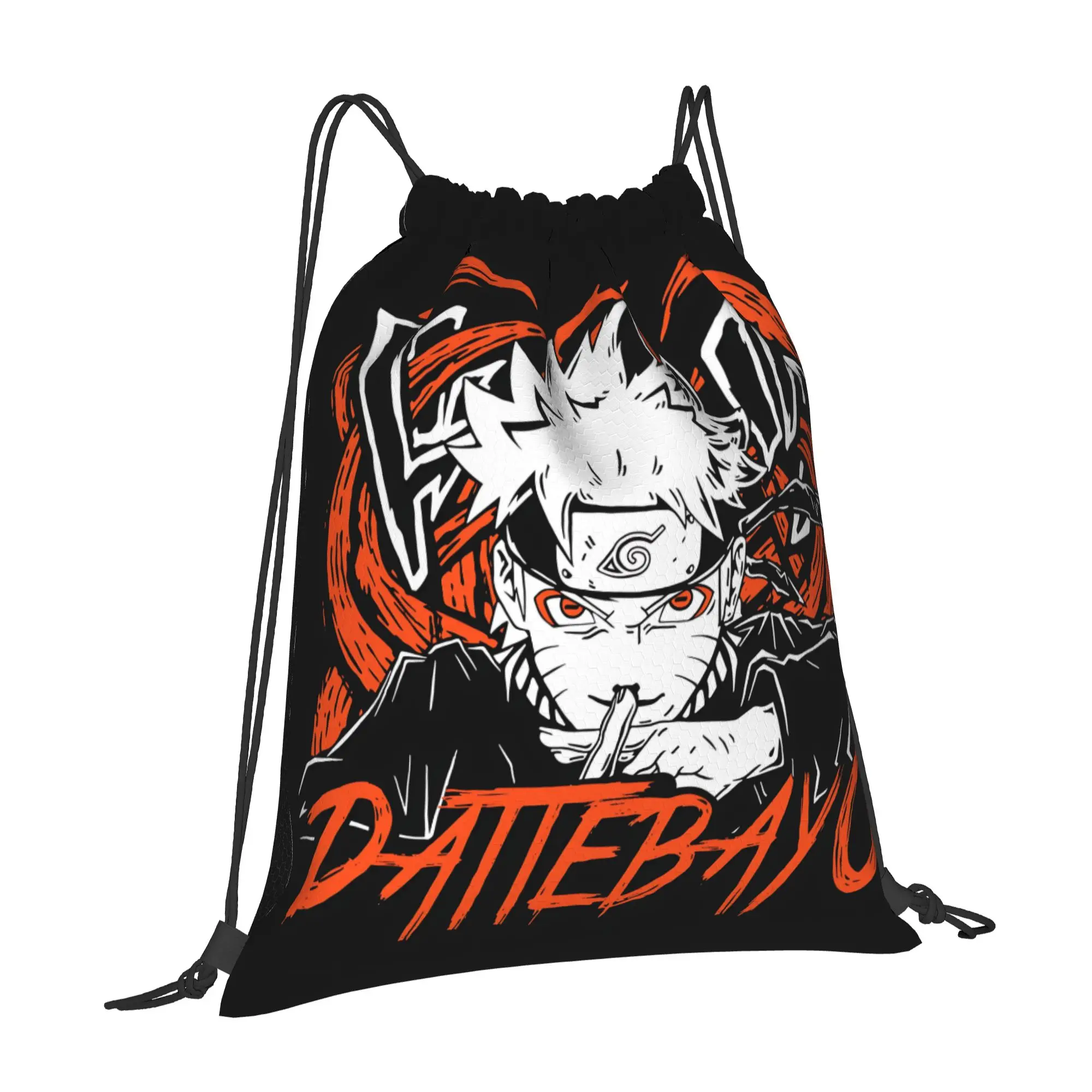 gym Pouch Naruto anime comic  Drawstring Bags Hiking Unisex Storage Organize Bundle Pocket Rope Bag
