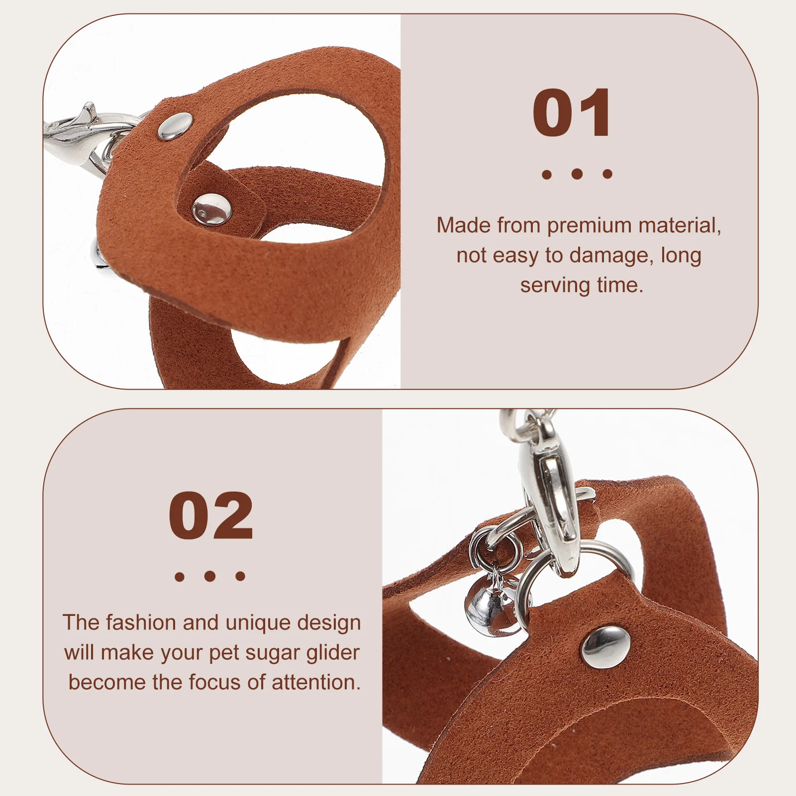 

1 Set Sugar Glider Traction Rope Adjustable Harness For Adjustable Sugar Glider Rope Small Pets Durable Outdoor Walking Leash