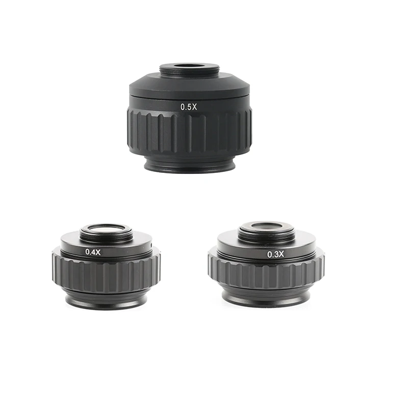 C Mount Adapters Lens 0.3X 0.4X 0.5X CTV for Trinocular Stereo Microscope Camera 38MM Interface Increased Field of Vision