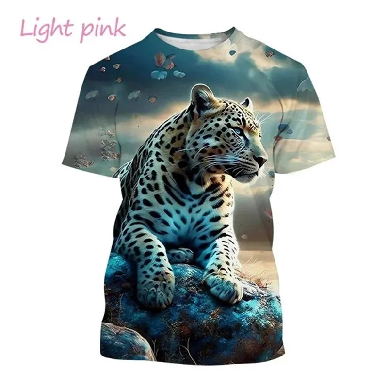 New Arrivals Cheetah 3D T Shirts Fashion Wild Animal Series Leopard Casual Street T-Shirt Comfortable Breathable Tops Tees Men