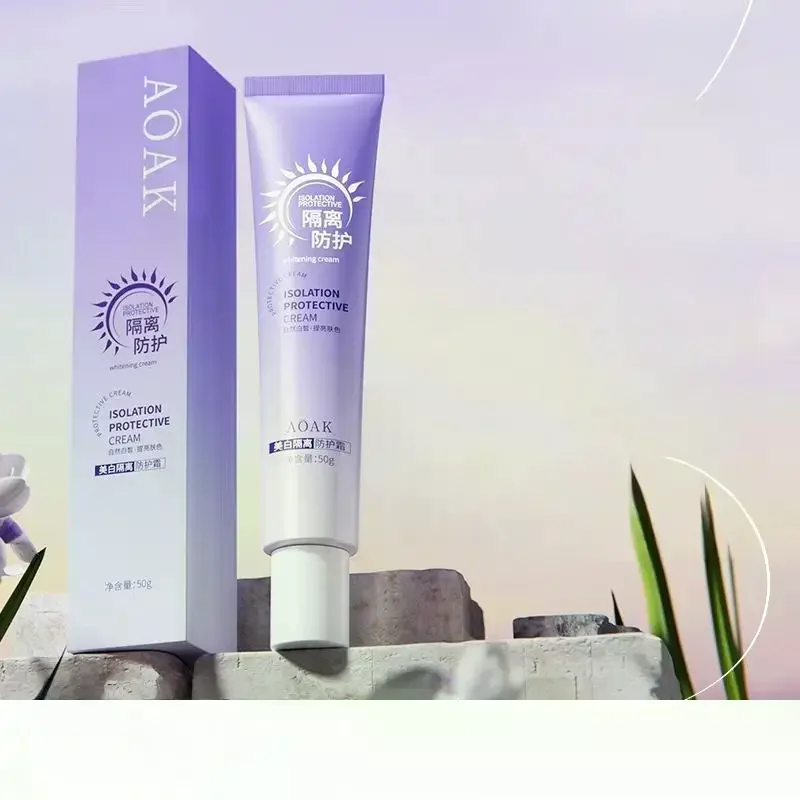 1Pcs Whitening Base Makeup Primer Moisturizing Sunscreen Brightening Skin Tone 50g AOAK Protective Cream
