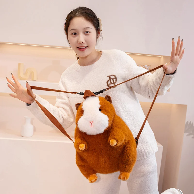 Urocza kapibara pluszowa zabawka śliczna torba poduszka pluszowe lalki zwierzęce plecak nadziewane miękkie na prezent urodzinowy walentynkowy