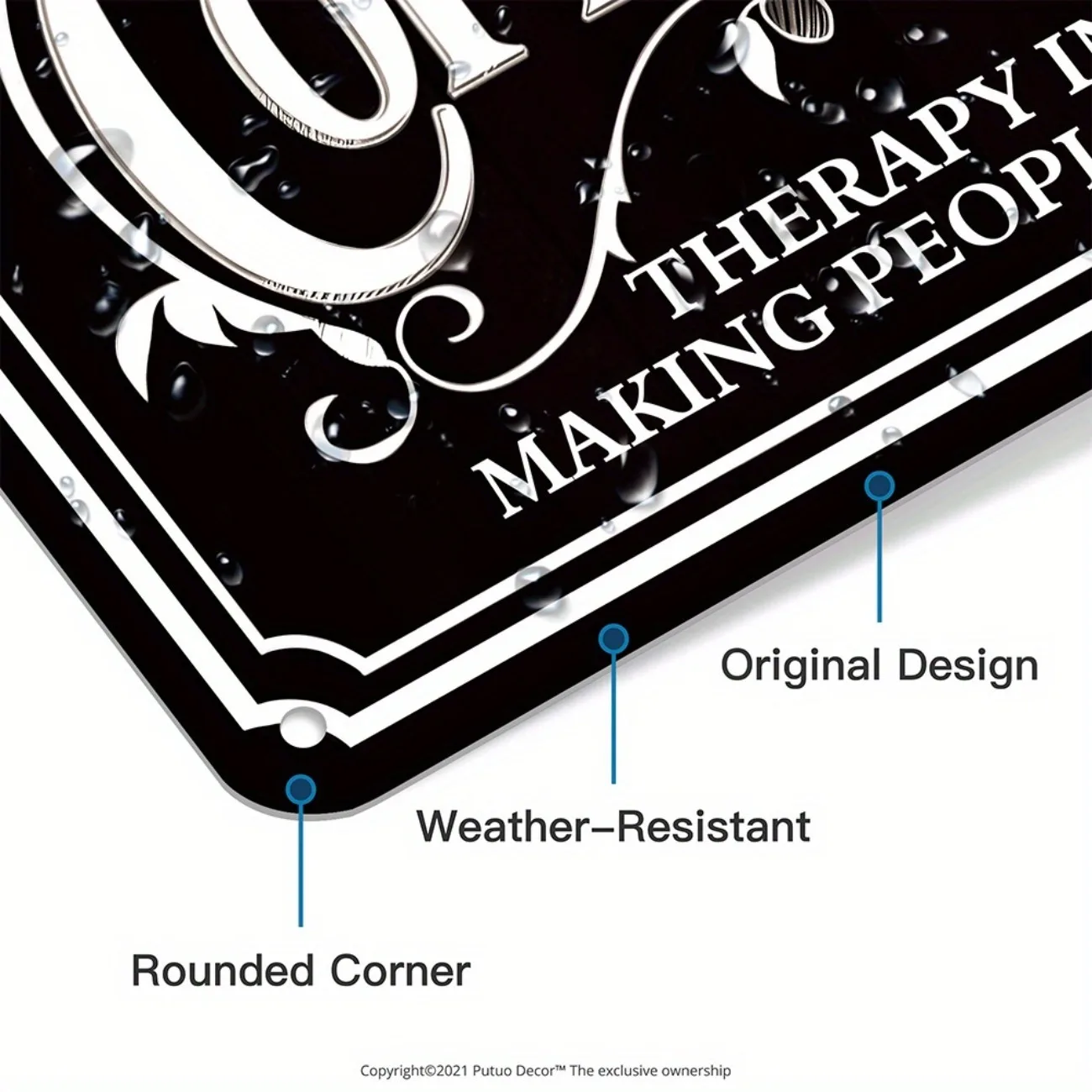 1pc Personalized The Morgan's Coffee Bar Metal Sign - Custom Text - Home Decor - Dust & Water Resistant (Decorative Only)