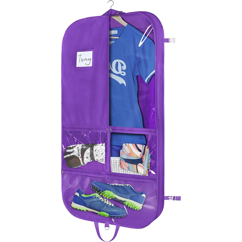 

Breathable Non-woven Fabric Clothing Dust-proof Cover Hanging Portable Travel Suit Luxury Storage Bag Garment Bag for Dress Coat