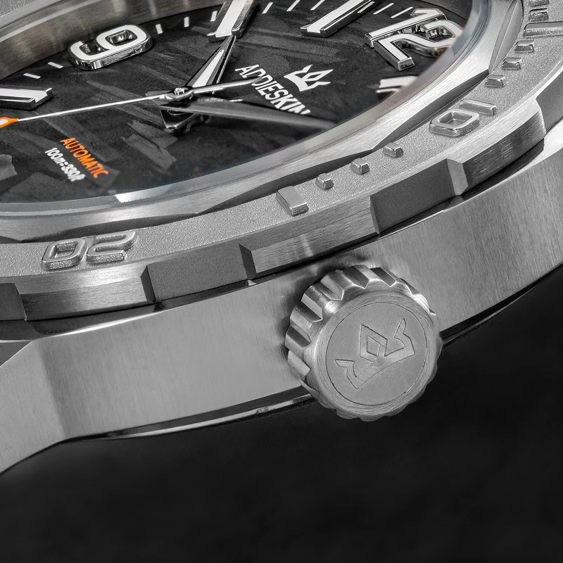 AddiesKin K007 Men's Automatic Mechanical Watch Miyota 9015 Carbon Fiber Dial Sapphire Crystal BGW9 Luminous 100M Waterproof