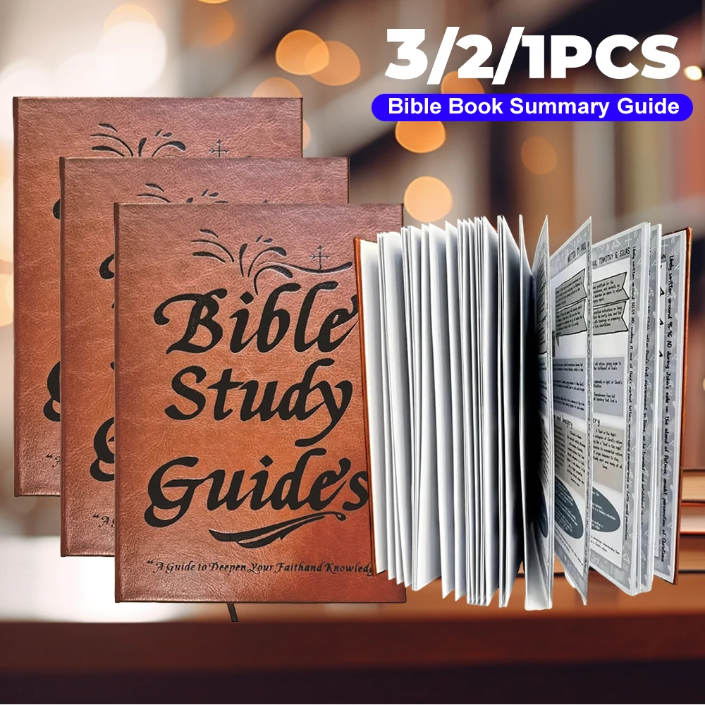 

1/2/3PCS Bible Study Guide Bible Book Summary Guide with Scripture Note Prayer Reflections 66 Pages Bible Learning Plan Book