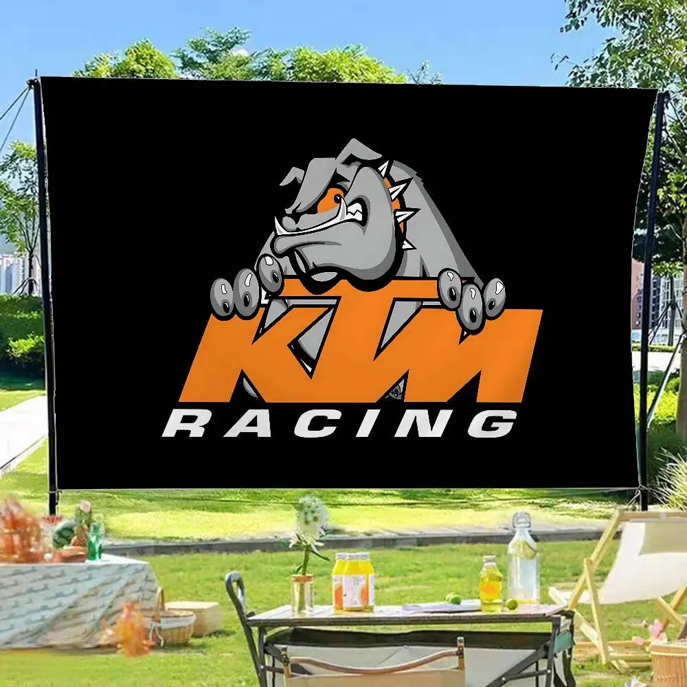 Brand K-Ktm Luxury Logo DIY Flag For Family Group Photo Living Room Home Dorm Decor Wall Art Decor Banner