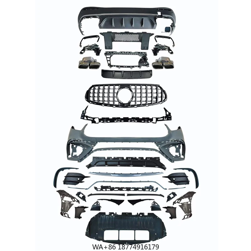 

Горячий комплект кузова для X254 GLC Sport, модернизированная решетка переднего и заднего бампера GLC63.