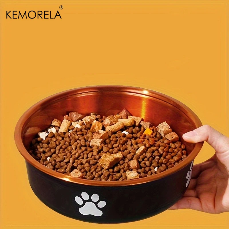 Anti-Slip Dog Bowls Small Medium And Large Dog Feeding Bowls And Water Fountains Stainless Steel Pet Feeders Pet Dog Accessories