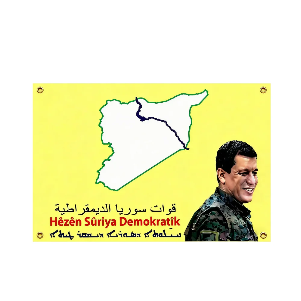 SDF Flag Syrian Democratic Forces Flag 2x3ft 3x5ft Polyester Indoor Outdoor Banner Wall Hanging Home Garden Decoration