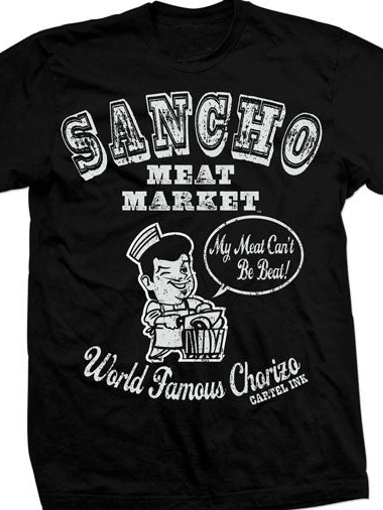 Sancho Meat Market Men'S T-Shirt Graphic Short Sleeve Men's T-shirts for Summer Unisex All-Season