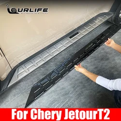 Per Chery Jetour T2 2023 2024 2025 accessori per lo Styling dell'auto soglia davanzale della porta protezione del pedale adesivi in fibra di carbonio