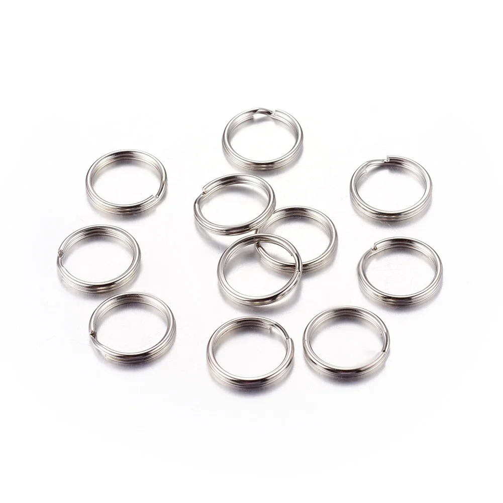 50/100Pcs Split Rings Keychain Iron Key Chain Rings Keychain Loop Jewelry Findings for DIY Craft 12/17/20/22/26mm