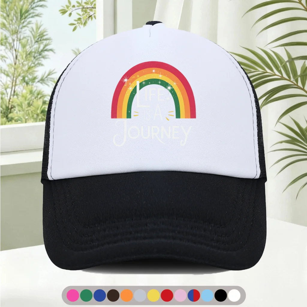 Fashionable and Versatile Sponge Mesh Cap  Features Cool Printed Patterns, Unisex  American Trucker Hat  HighQuality Hat  S
