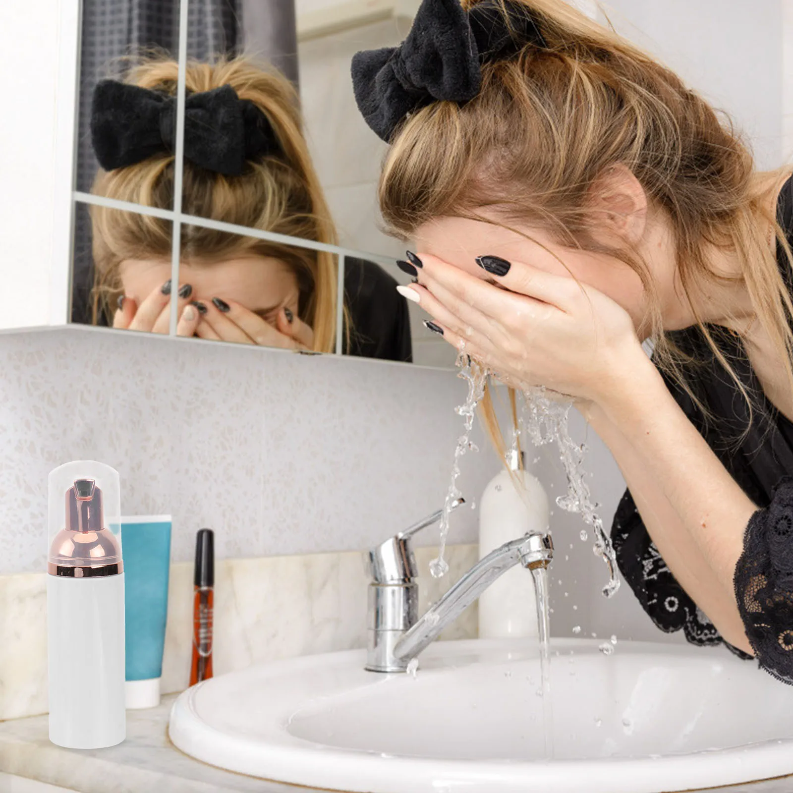 6 Stück nachfüllbare Schaumpumpenflaschen, Kunststoffbehälter, tragbar, für Shampoo, Lotion, Creme, Spender, wiederverwendbar, umweltfreundlich