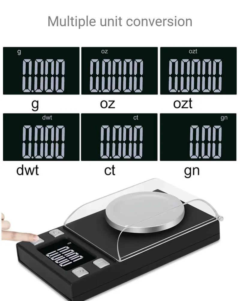 IKEME Lab Balance  0.001g Mini Jewelry electronic scale LCD Digital Electronic Balance