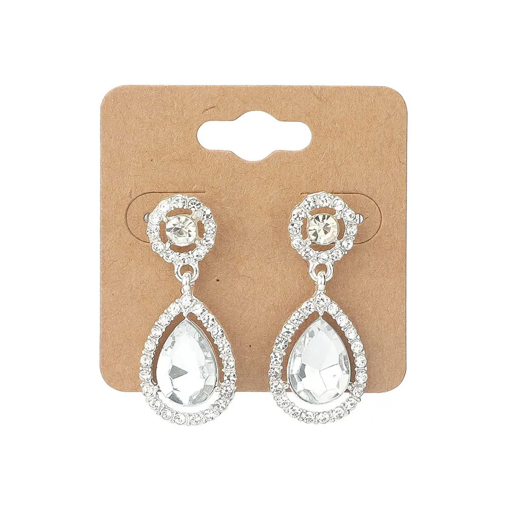 

100pcs Earring Display Cards Blank With Holes Jewelry Packaging For Selling Earrings Necklace Holder Business Personal Use