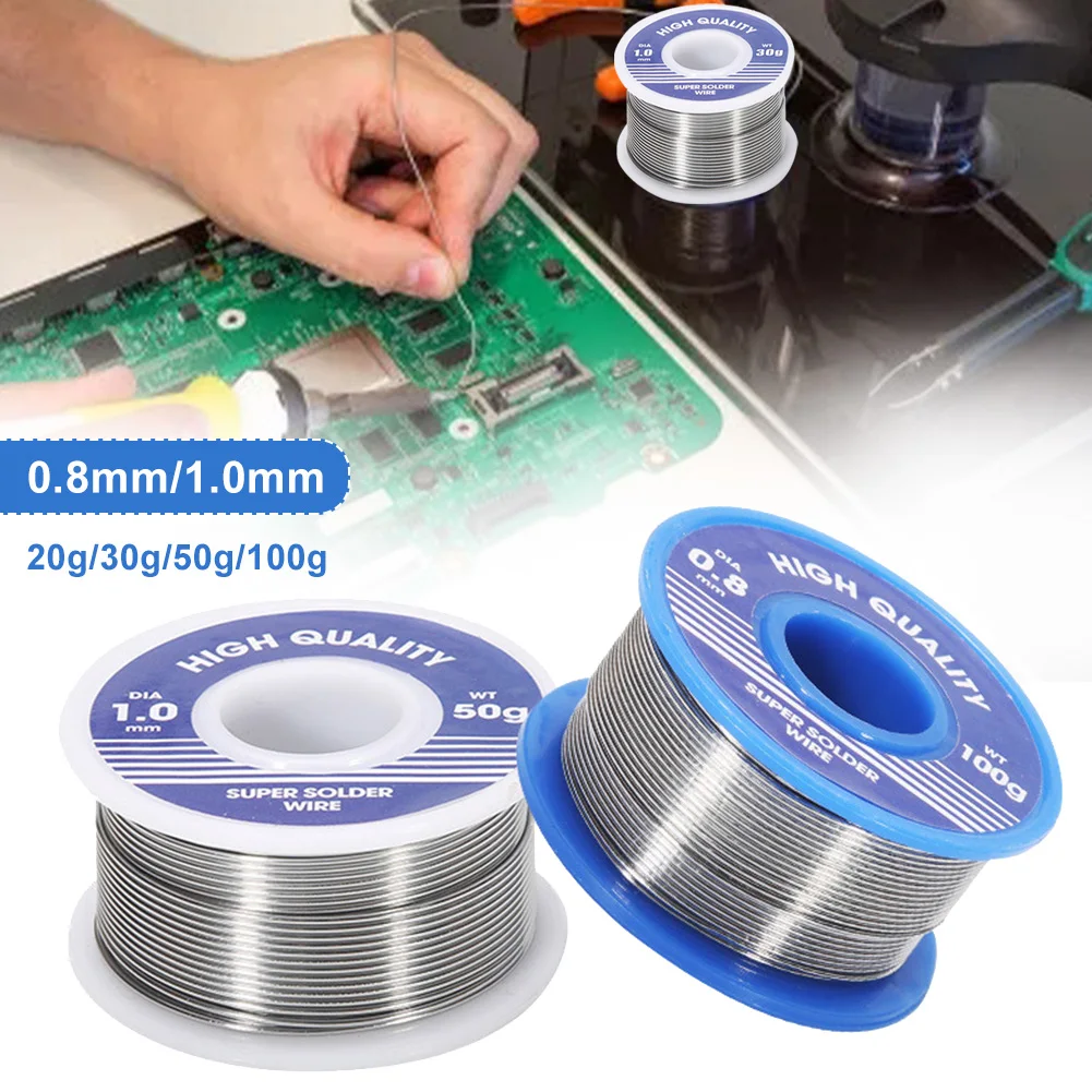 0.8/1.0mm Solder Wire Tin Lead Rosin Core Soldering Wire Roll for Electrical Soldering DIY Electronics Low Melting Point