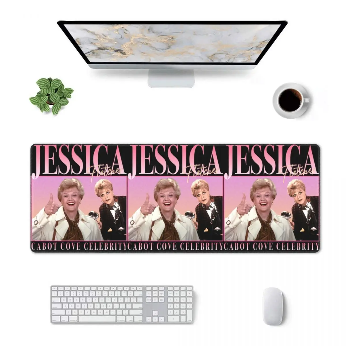 Alfombrilla de Ratón Grande, Diseño de la Película "Murder She Wrote" con Jessica Fletcher, para Gamers, PC, Portátil, Alfombra para Teclado, Alfombrilla de Escritorio para Juegos de Computadora