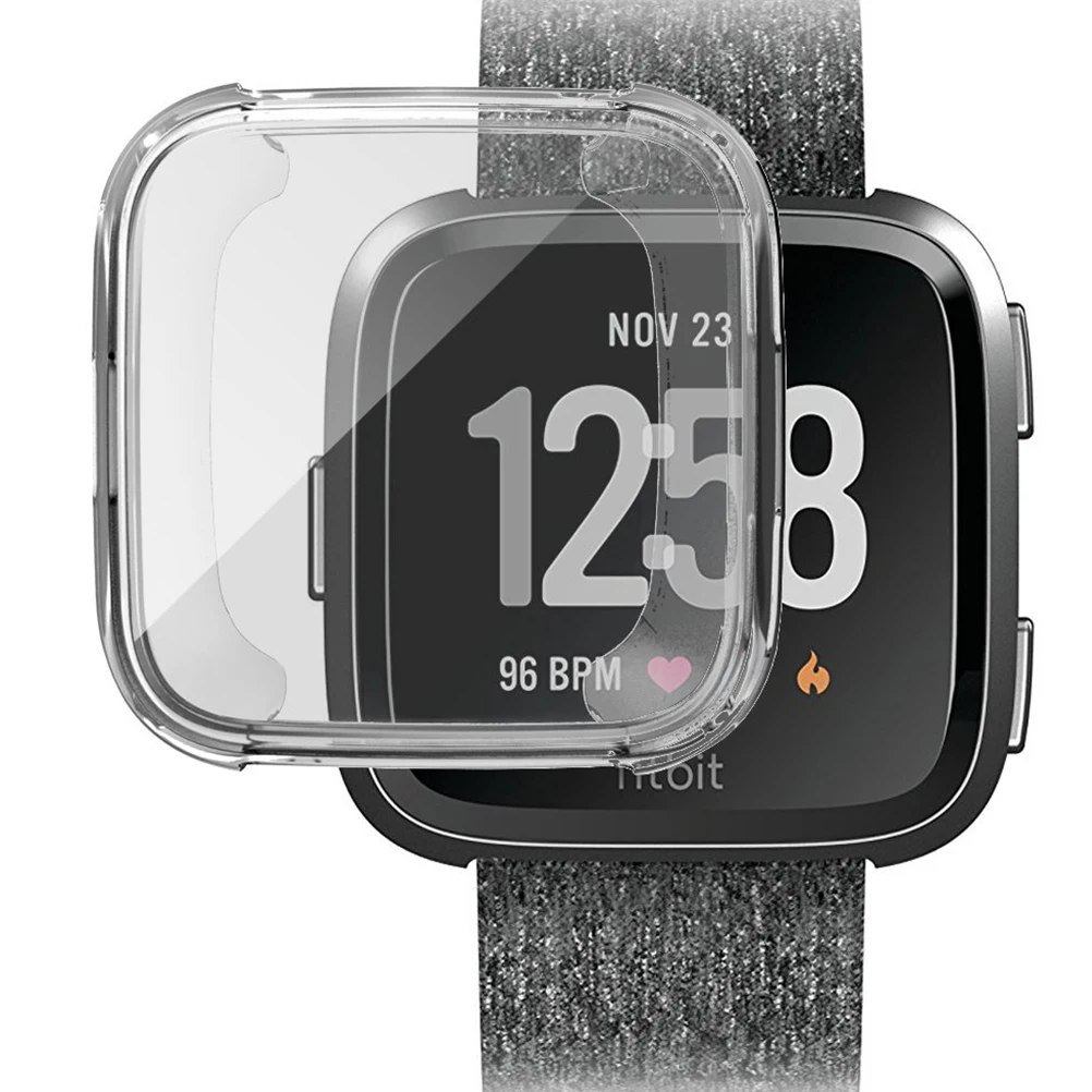 

Electroplated Tpu Watch Shell Shockproof Protective Cover Compatible With Fitbit Anti-Scratch Durable Flexible Sports