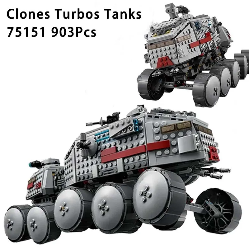 903 pcsCompatible 75151 Clone Turbo Tank Building Block Props Model Children's Assembled Toys Birthday  Gift