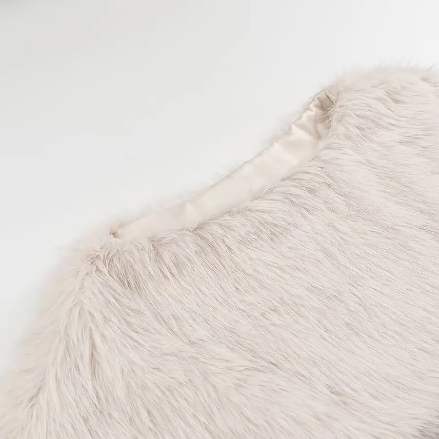 패셔너블한 캐주얼 스타일 인조 모피 숄 JNLEAOG 신상 여성 의류 디자인 감각적 다용도 레저 윈드 숄