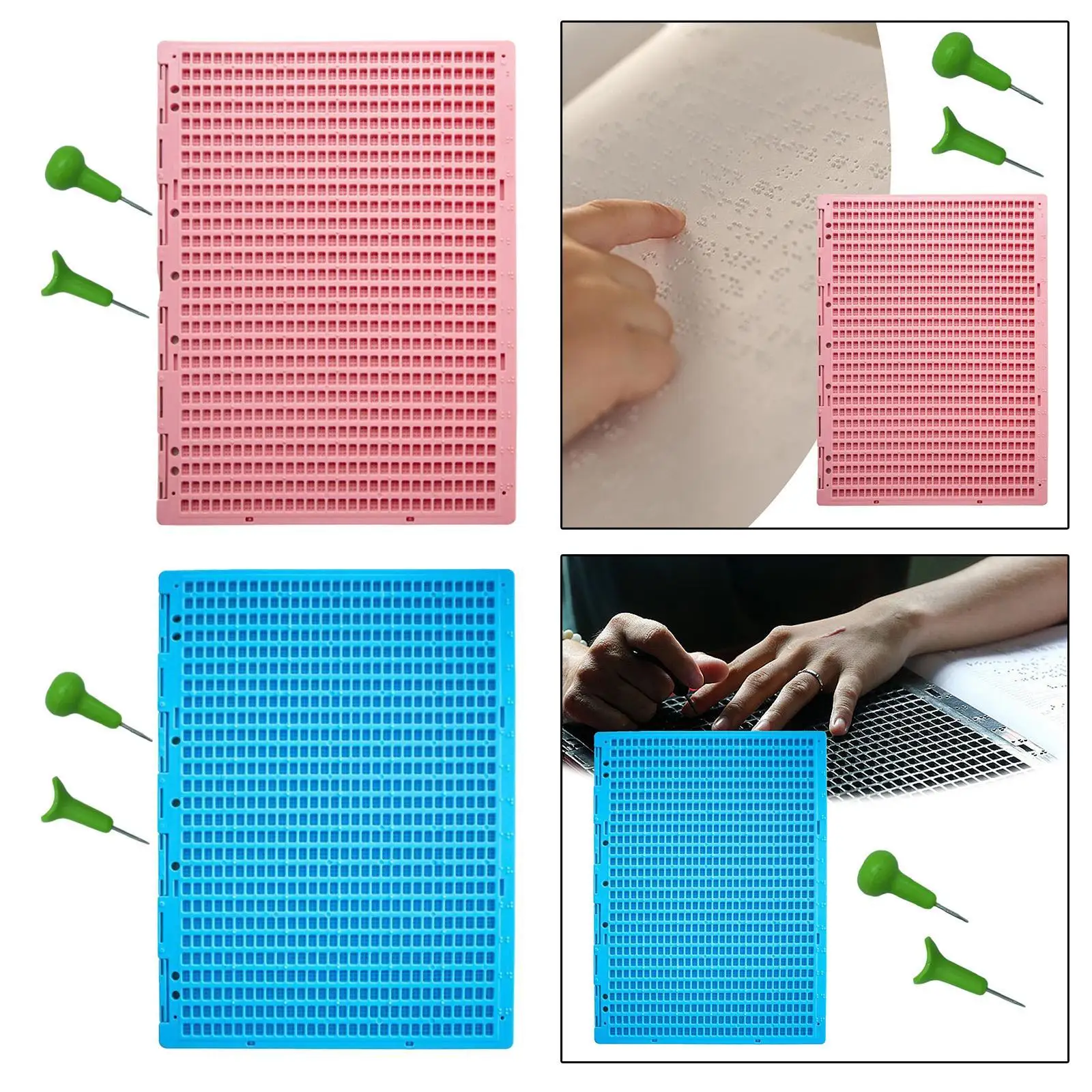 Braille Writing Slate Lightweight Braille Writing Tool for Visually Impaired 27 Lines 30 Cells for Home School Adult Beginners