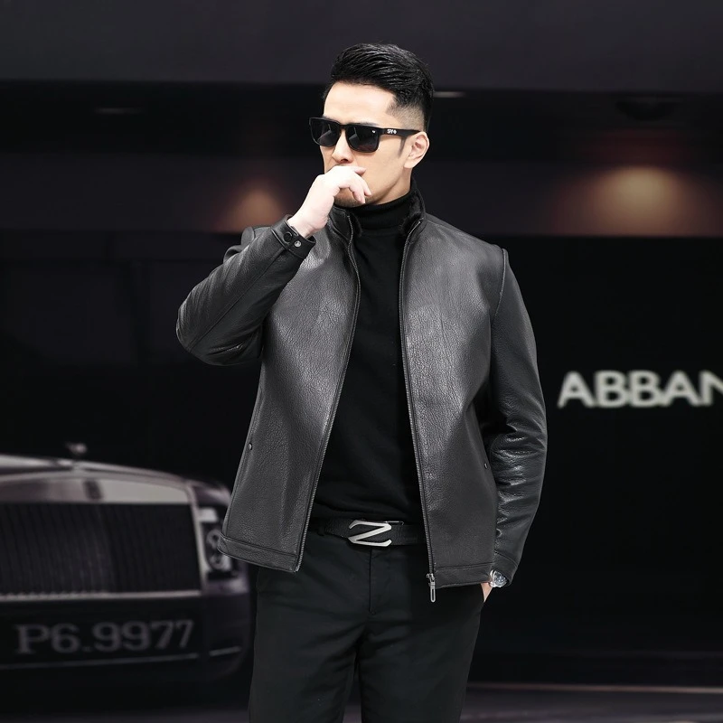 

Tcyeek Genuine Leather Down Jacket Men 2025 New in Coats Real Goatskin Mens Coat Mink Fur Collar Winter Clothes Jaqueta De Couro