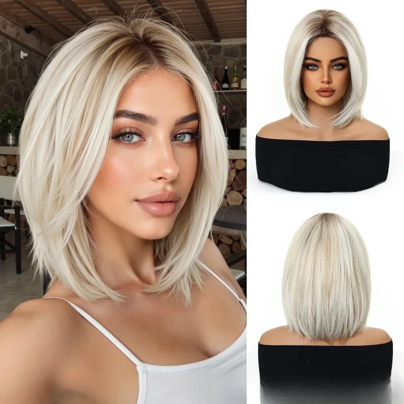 

Synthetic Fiber Hair Full Set Headwear, Realistic and Natural Wavy Head, Suitable for Women's Wigs