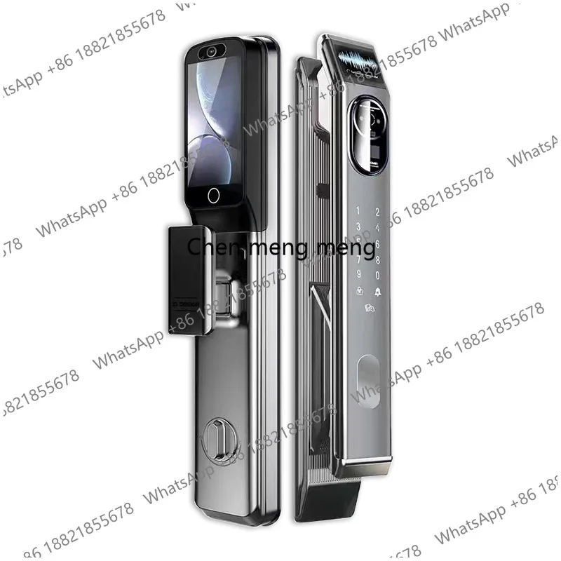 Aluminum Alloy Intelligent Lock for Home Security New Fingerprint Face Recognition Scanner Remote Video Intercom for Wood Cloud