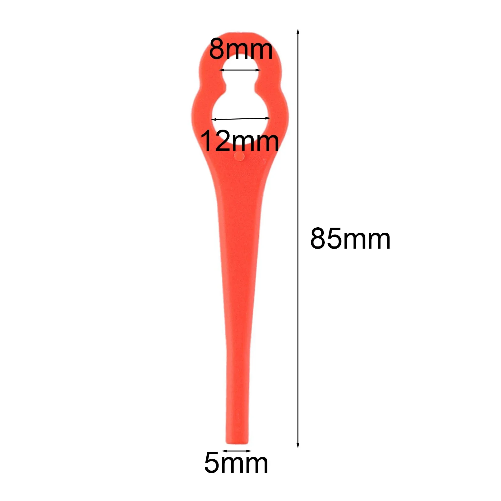 알디 페렉스 FAR 20-1 용 예초기 블레이드, 무선 잔디 스트리머, 플라스틱 블레이드, 9.5x2.8cm 잔디 깎는 기계 액세서리, 20V, 40V, 100 개