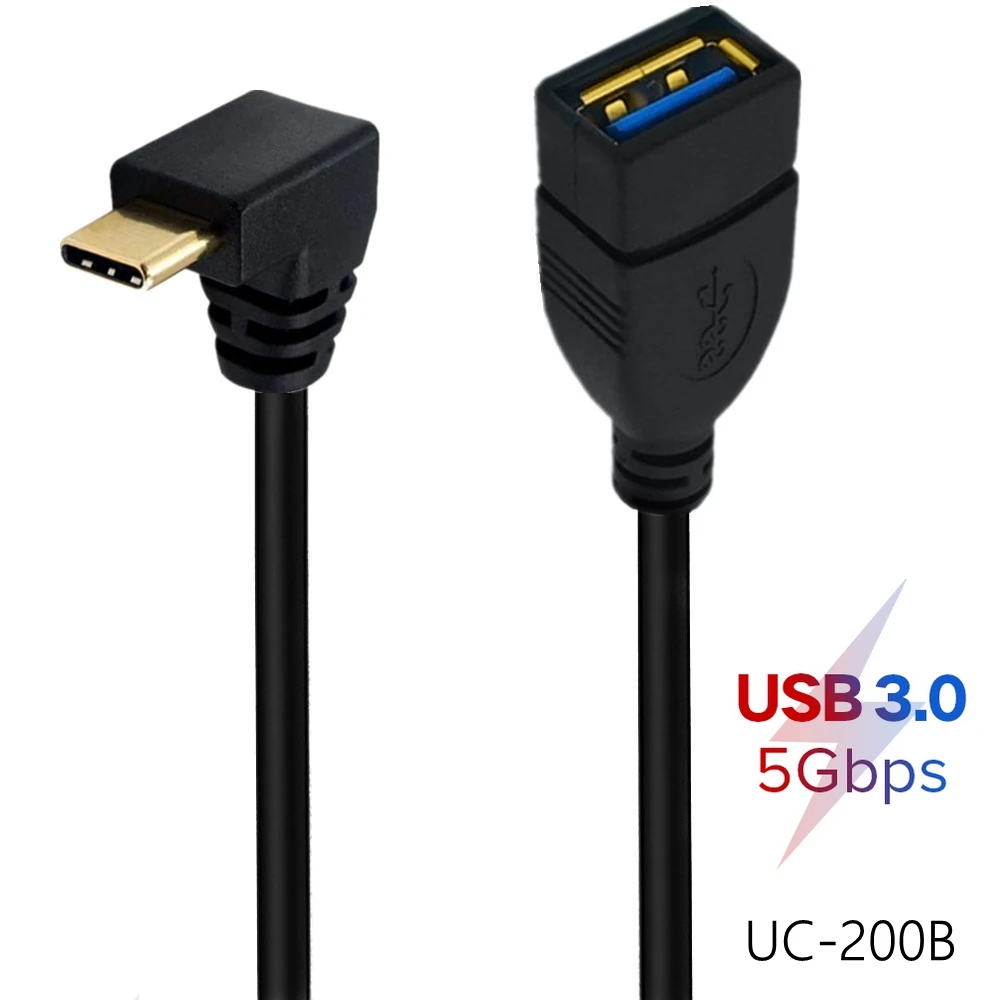 3.0 USB w kształcie litery U 90 stopni 2.0 do adaptera męskiego adaptera C OTG do sterownika lampy błyskowej Xiaomi Redmi Oneplus Realme