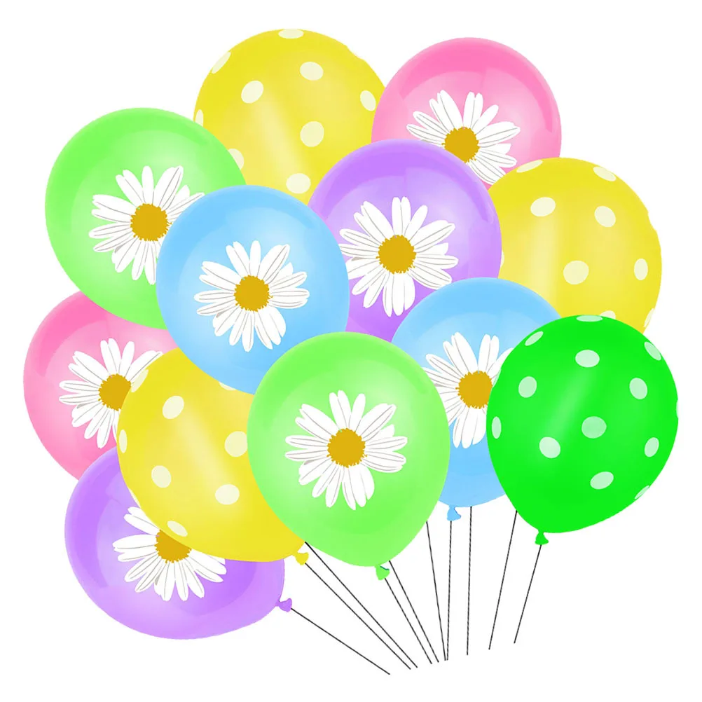 

62Pcs Daisy Pattern Balloon Set High Quality Latex Party Decor for Birthday Festival Decoration Backdrop Photo Prop Scene Layout