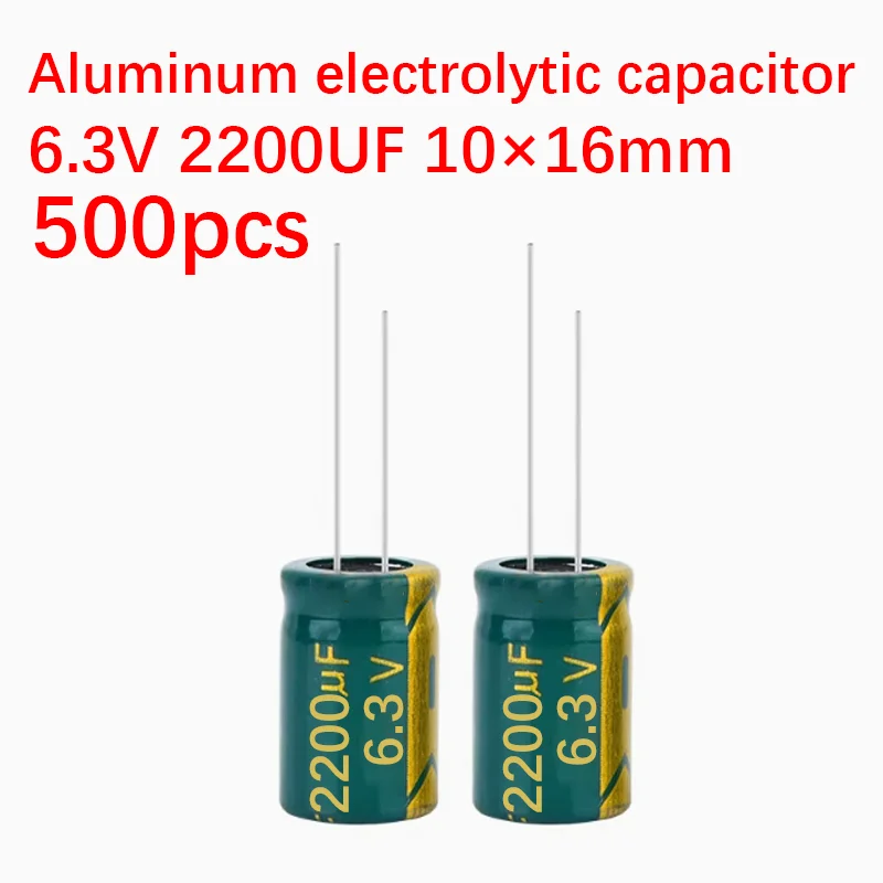 

Алюминиевый электролитический конденсатор 500 В, 6,3 мкФ, 10 × 16 мм, высокочастотный низкий ЭПС, 2200 шт.
