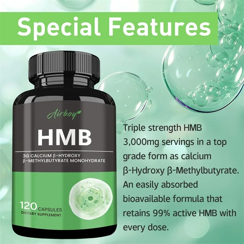 HMB Supplement - Promotes Growth and Recovery, Boosts Energy, Improves Endurance