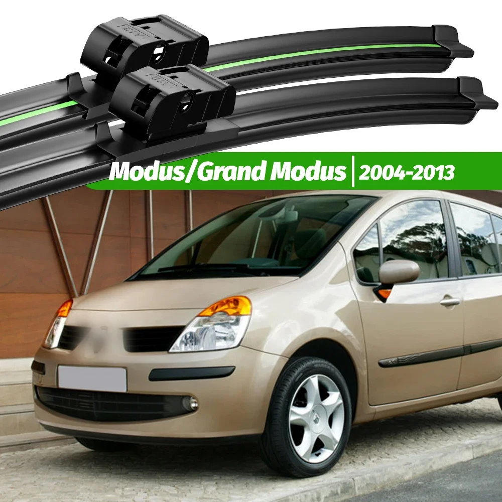 For Renault Modus Grand Modus 2004-2013 2pcs Front Windshield Wiper Blades 2006 2009 2011 2012 Windscreen Window Accessories