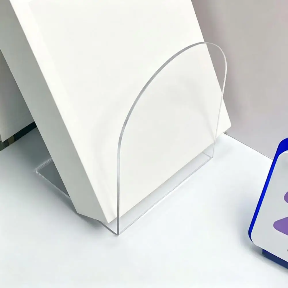 Acrylic Bookends for Shelves Minimalist Book Dividers for Study Acrylic Bookends Set Heavy Duty Decorative Book for Books